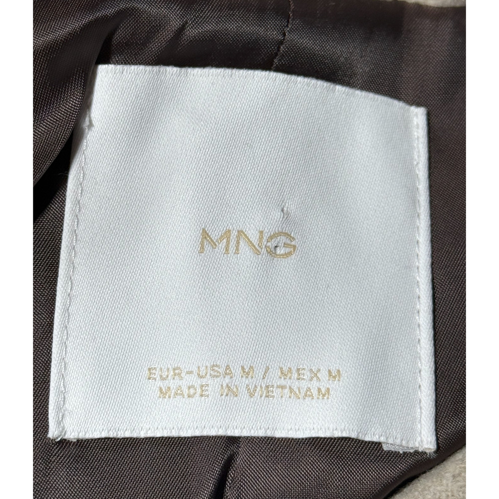 NWT MANGO MNG BEIGE CONGUITO WIDE MAXI LAPEL OVERSIZED WOOL BLEND COAT SZ M - Picture 12 of 16